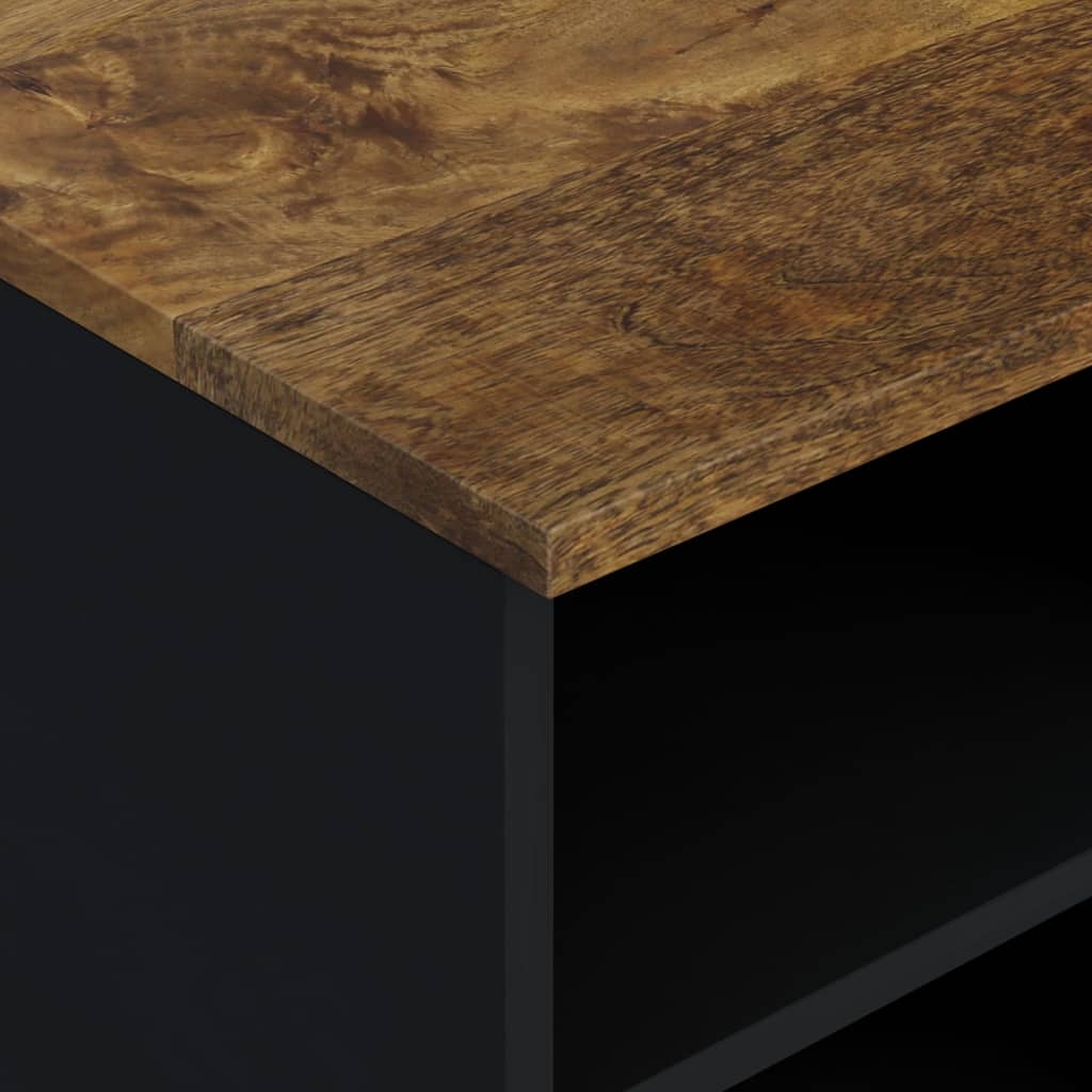 TV Cabinet 80 X 33 X 46 Cm Solid Mango Wood & Engineered Wood