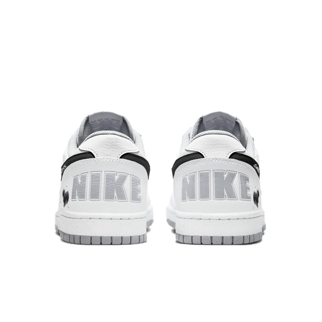 Nike Big Black White Meander Abrasion Resistant Breathable Abrasion Resistant Breathable Low top Skateboard Shoes Men's 355152-106(Team392-)