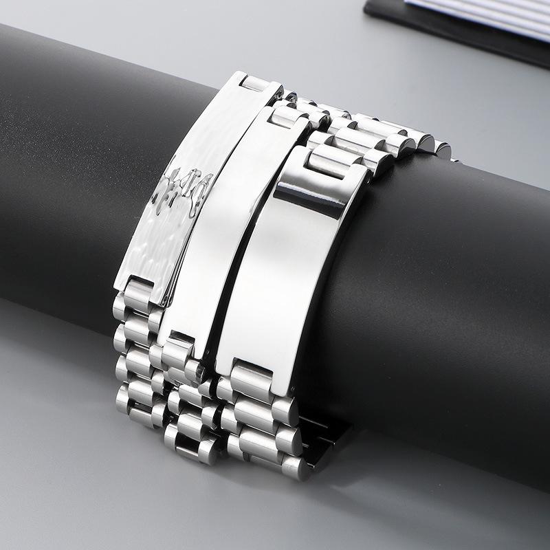 Gebogenes Edelstahlarmband & Uhrenkette für Paare - Verstellbarer europäischer & amerikanischer Stil