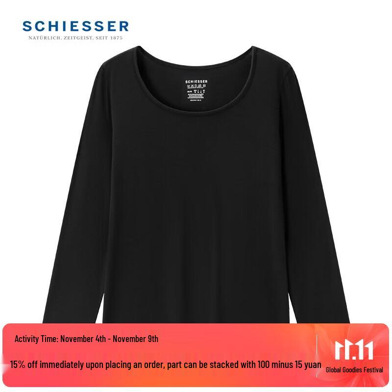 SCHIESSER Damen 3A Antibakterielles Rundhals-Langarm-Thermo-Basisschicht-Oberteil