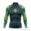 Mens Rash Guard Long Sleeve UPF 50 Sun Protection Swim Shirt Snorkeling Diving Surfing Water Sports