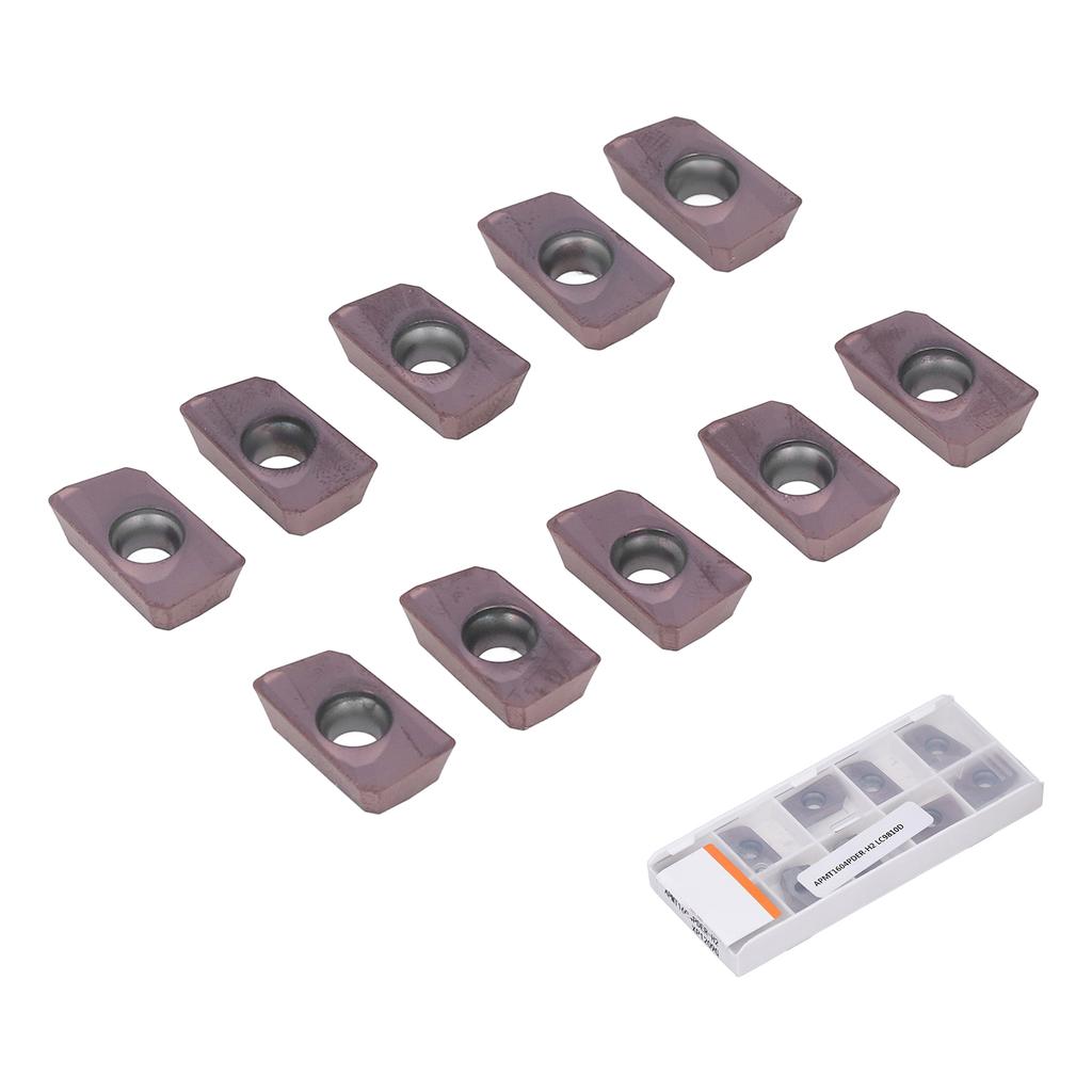 10 Pcs Milling Inserts Indexable Carbide Lathe Cutting Tools Multi Usage CNC Turning Finishing Blades with Storage Box