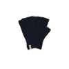 Velsey Wool Blended Classic Ribbed Fingerless Gloves [BLACK]