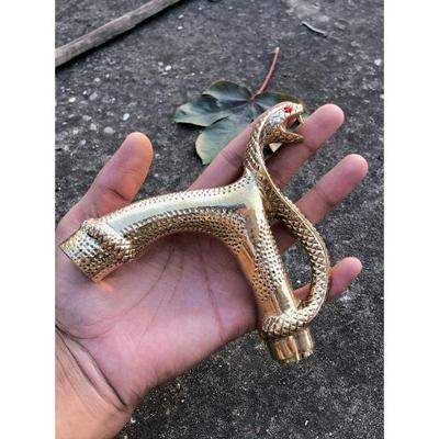 Antik Messing Kobra Kopf Griff Holz Vintage Stil Spazierstock Design Geschenk