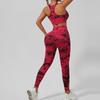 Tie-Dye Yoga Set: Beautiful Back Sports Bra & High-Waist Peach Lift Leggings