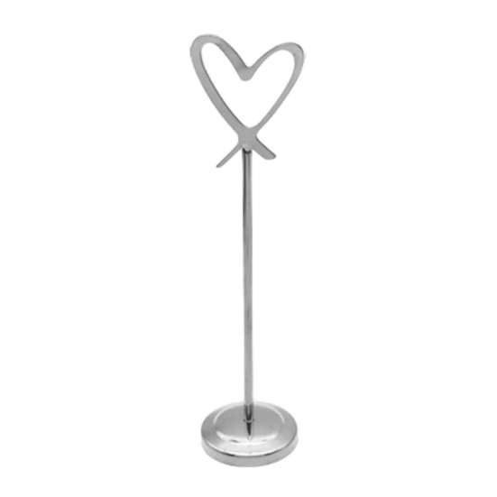 Metal Place Card Base Hollow Heart Table Number Holder, Love Stand, Holders Clip for Photos, Food Signs, Memo Notes, Weddings, Birthdays, Restaurants