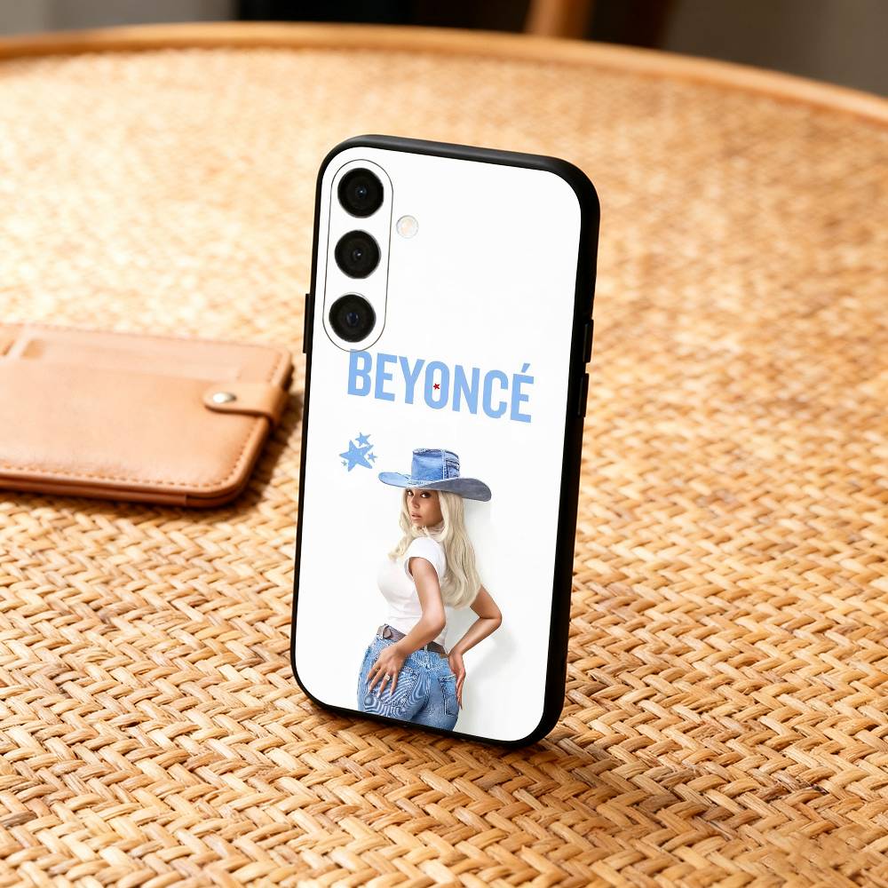 Singer B-Beyonce Cowboy Carter Phone Case For Samsung A73,72,71,53,52,51,22,91,80, Soft Black Cover