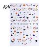 Waterproof Nail Stickers Halloween Art Stickers, Cartoon Pumpkin Ghost Bat Decals for Manicure Accessories Decorations, Self-Adhesive Holiday Women