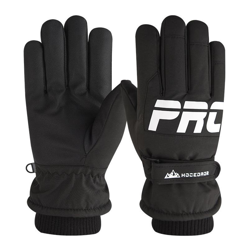 

Winter Ski Gloves for Men and Women Outdoor Cycling Gloves Plus Velvet Thickened Windproof Waterproof Warm Cold Touch Screen Driving One size
