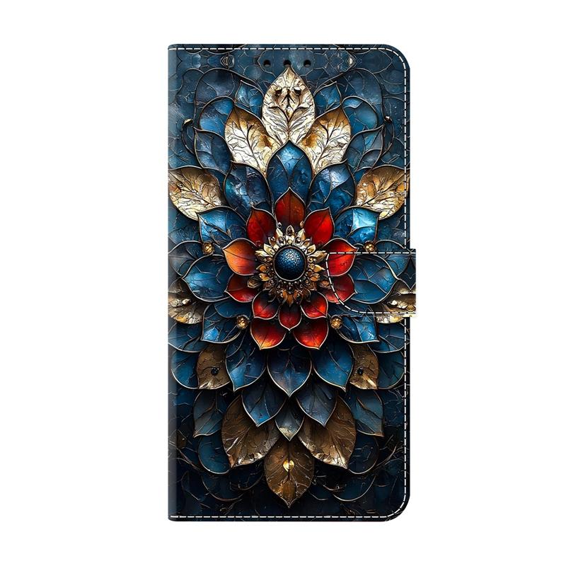 Custodia per Samsung S24 Ultra / S23 Ultra Portafoglio Flip Cover Dipinta per Samsung Galaxy S24 FE S23 FE S24+ Plus Copertura Protettiva Etui