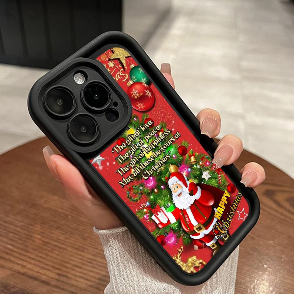 Sky Eye Ladder Soft Case pro Samsung A06 A15 A25 A35 A55 A14 A24 A34 S23 S24 FE Všechny modely Samsung Pouzdra na telefon Kryt NY40 Santa Claus Vánoční stromeček