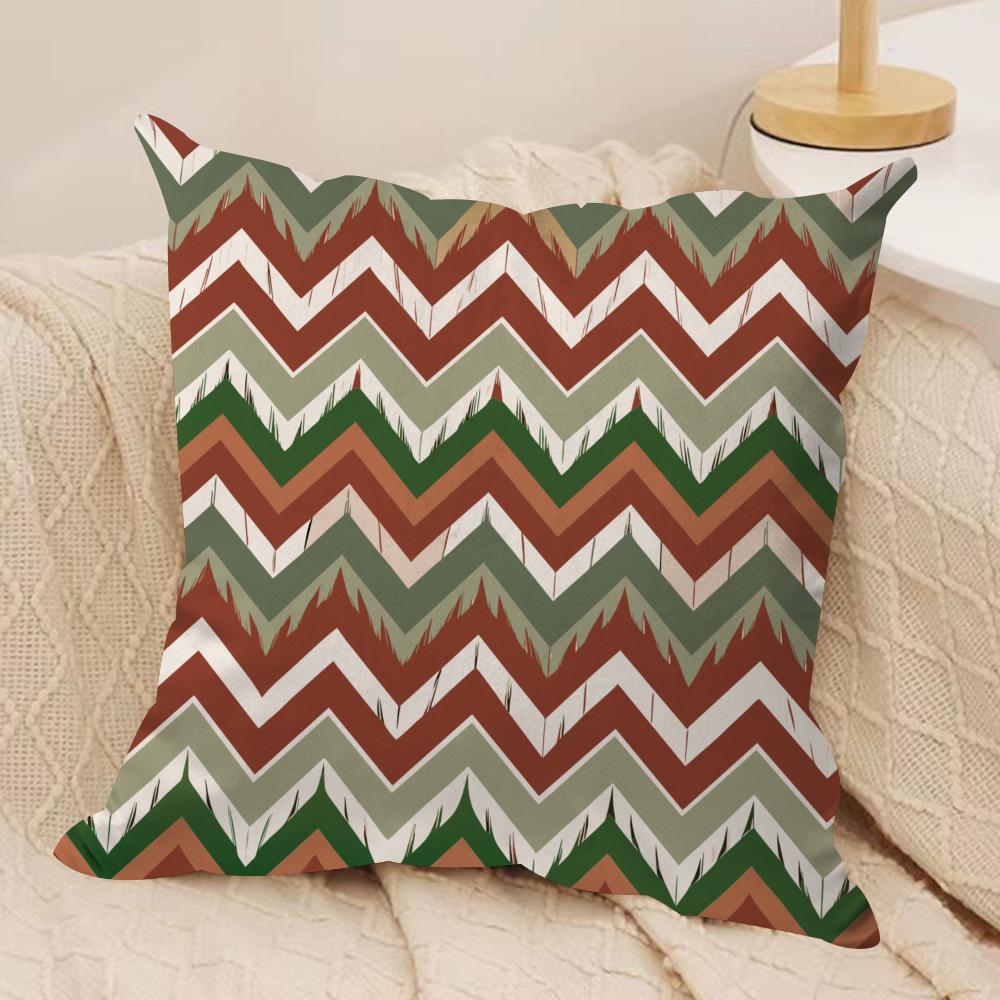Calm Geometric Color Cushion Cover Soft Plush DoubleSided Printed Sofa Pillow Cushion Cover  Cozy AllSeason Decor Gift