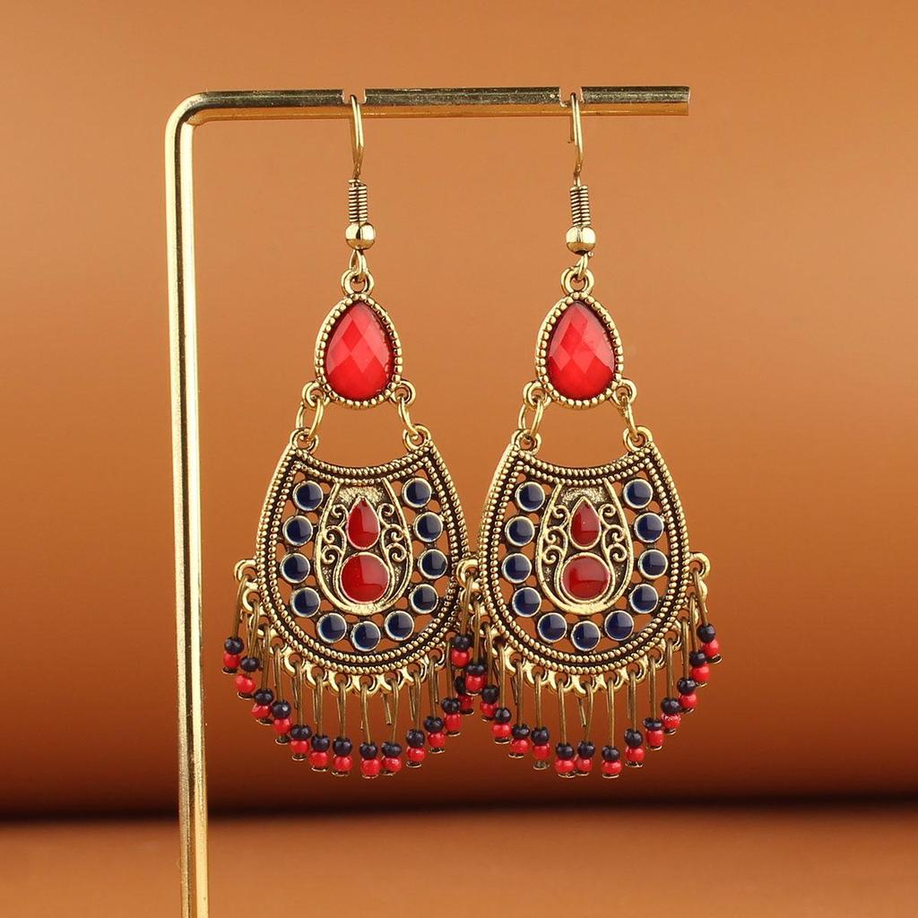 Retro Miao Silver Tassel Earrings: Ethnic Yunnan Long Dangle Women's Jewelry