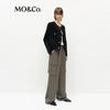 MO&Co. Women's Wool Blend High-Waist Wide-Leg Trousers