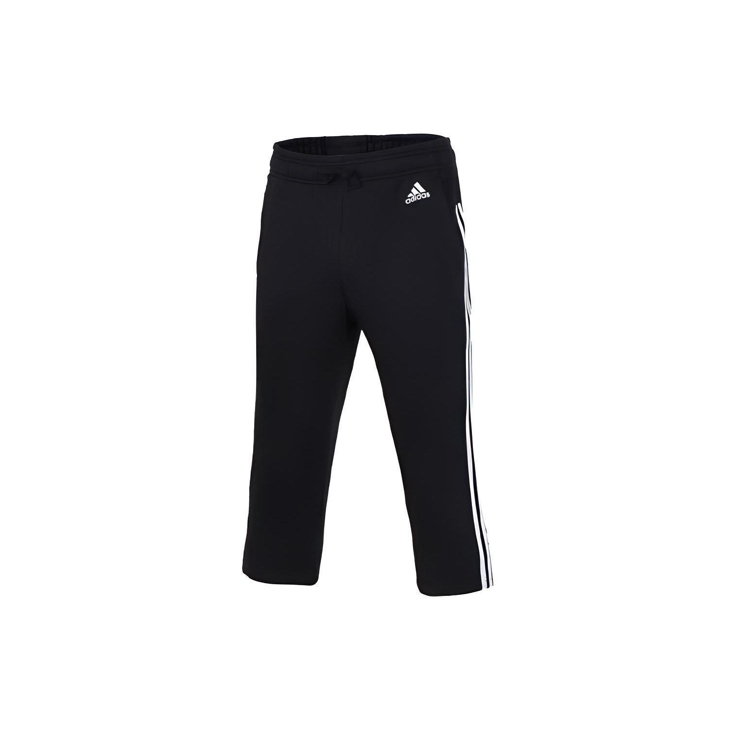 Adidas Ретро Флис Три Полоски Укороченные Беговые Штаны Женские Штаны Черный S97105 S gray