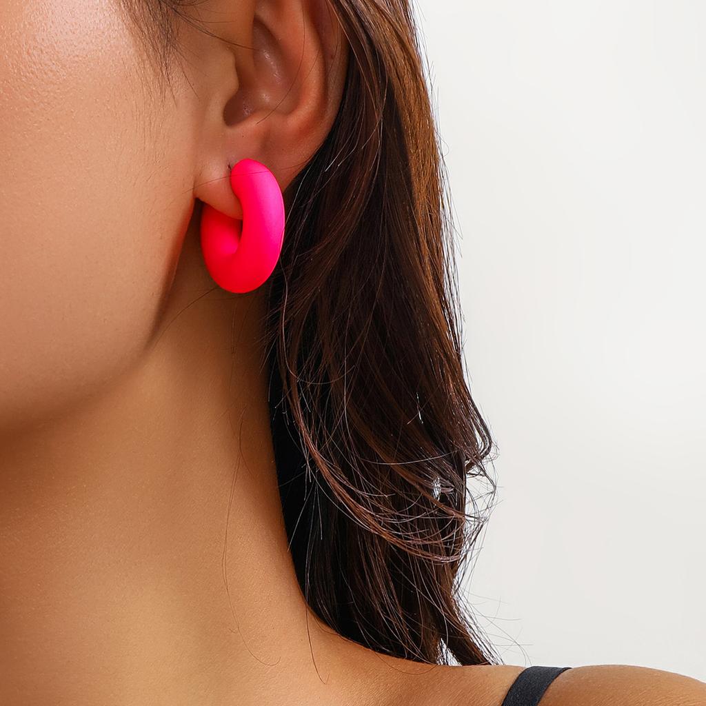 Orecchini a Clip Ossea a Forma di C, Superficie Liscia, Open Ear, per Donna, Colori alla Moda, Senza Fori per le Orecchie