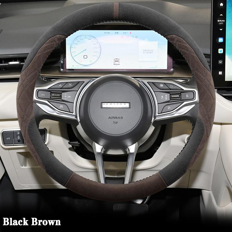 Suede Car Steering Wheel Cover For Haval H6 2011 2012 2013 2014 2015-2026 Ultra Thin Anti-slip Sweat Proof Auto Accessories