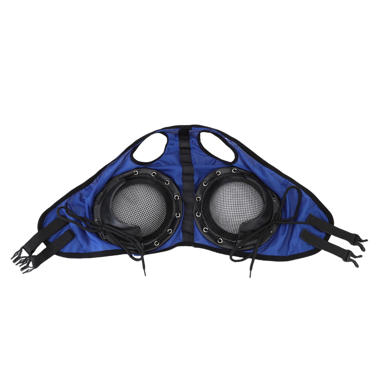 Horse Eye Hood Horse Racing Goggles Horse Racing Goggles Windproof Sandproof Protective Net Horse Eye Cover for Harness Supplies синий