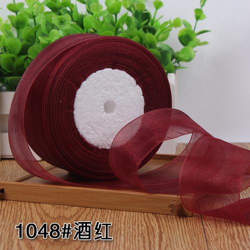 50yards/roll 12/15/20/25/40mm Organza Ribbon Wholesale Gift Wrapping Decoration Christmas Silk Ribbons Lace Fabric DIY Crafts