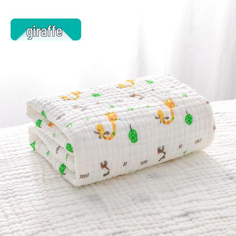 Ultra-Soft Baby Bath Towel - Pure Cotton Gauze, Absorbent, Six Layer for Newborns & Children