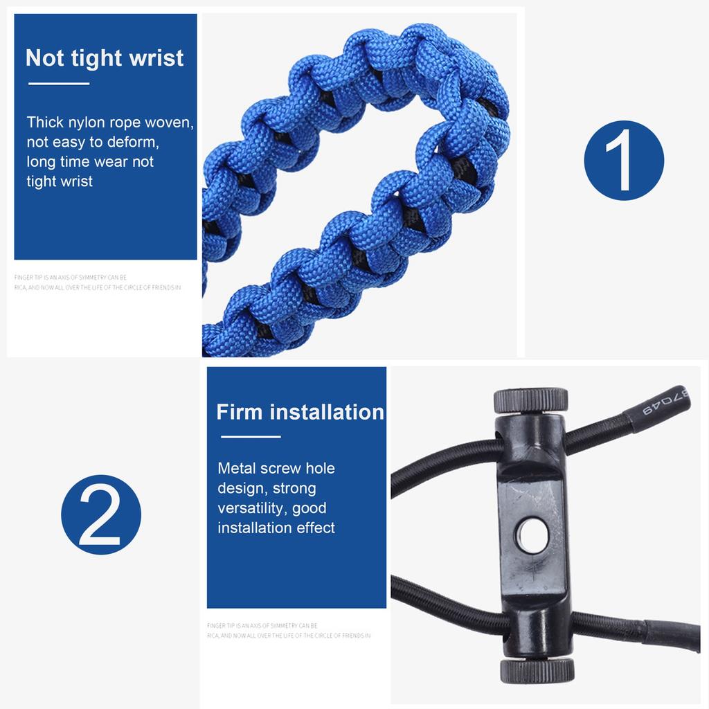 Bogenschießen Handgelenkschlaufe Geflochtene Bogenhandgelenksseil Compoundbogen Schießen Handgelenkschutzseil für Training Spiel