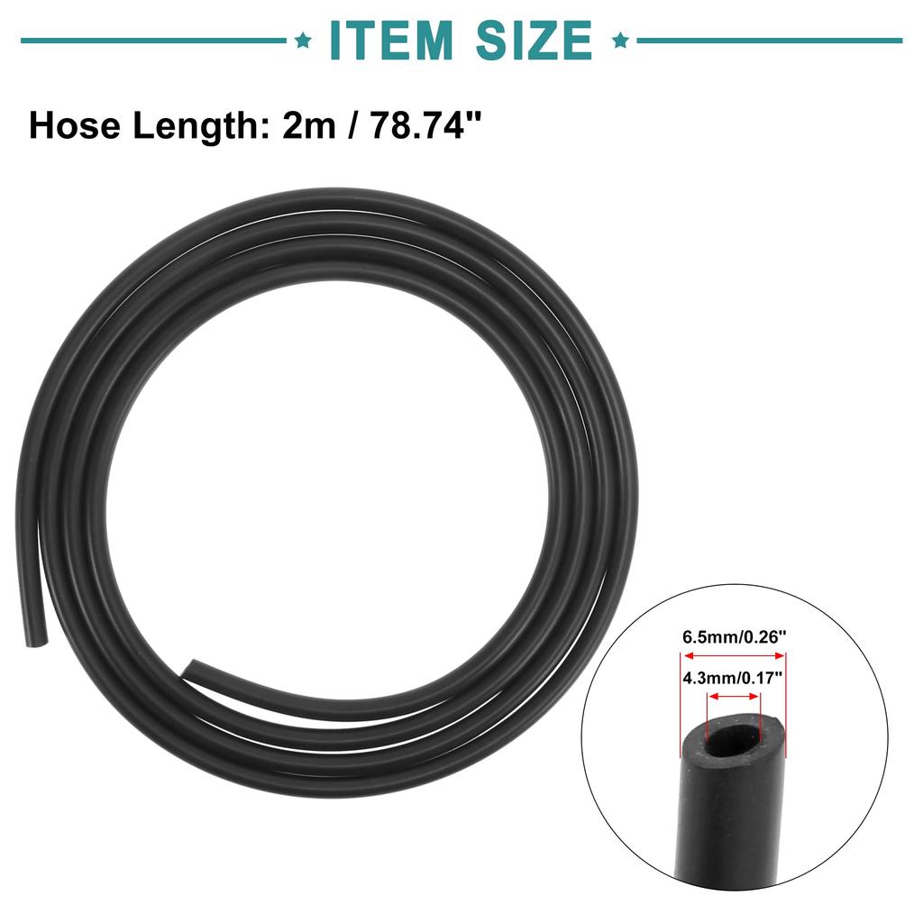 ACROPIX Front Windshield Washer Nozzle Windshield Washer Hose with 4 Connectors 2M Volvo Compatible with S40 Black 7pcs