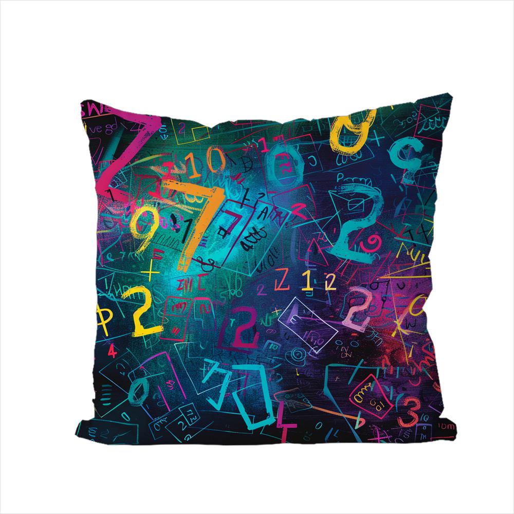 Math Edition Art Pillow Case For Car Sofa Decorative Home Doublesided Print Plush Square Throw Pillow Cushion Cover