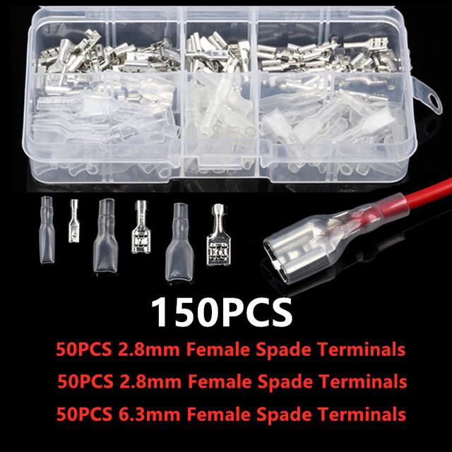 Spade Crimp Terminal Connector Connectors Terminal 2.8/4.8/6.3mm 3 Kinds Lots Spade Crimp Terminal Connector Connectors Terminal 2.8/4.8/6.3mm 3 Kinds Lots