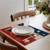 American Retro Vintage Vintage Star Shaped Placemat, Independent Day Dining Table Mat, Patriotic Style Insulated