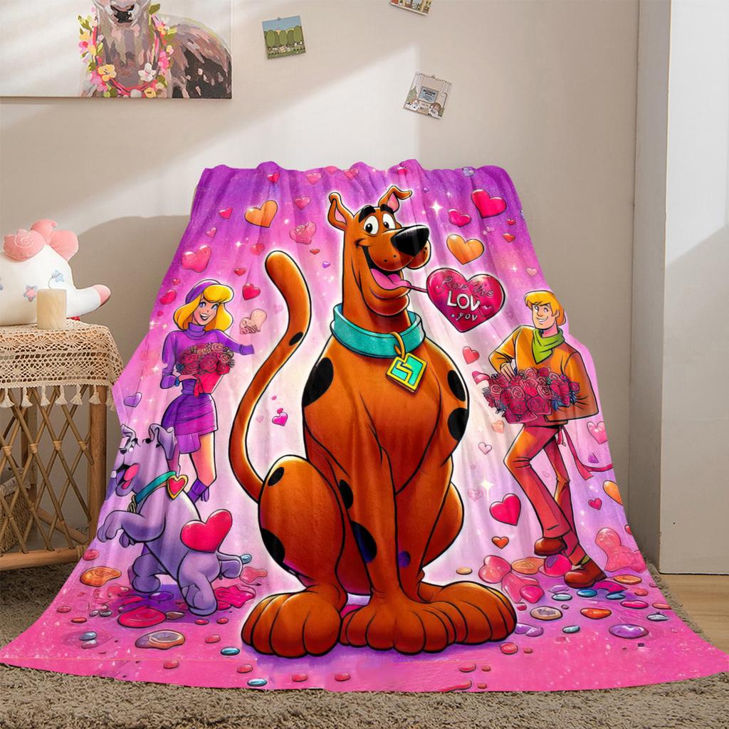 Halloween fantasy comedy adventure cartoon movie Scooby-Doo blanket soft home furnishing nap decoration four seasons warm Sherpa blanket U13