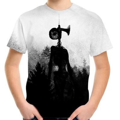 Vestiti di compleanno per bambini SCP Gioco horror Testa di sirena Divertenti magliette con stampa 3d Magliette casual per ragazzi Ragazza Estate Bambini Magliette T-shirt