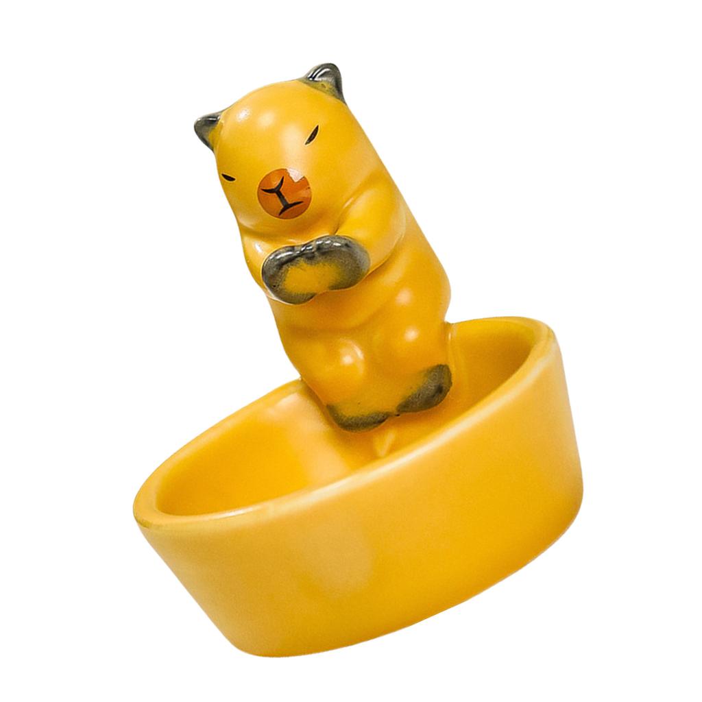 Capybara Figurine Candle Holder Ceramics Animal Warming Paws Tealight Holder Home Decoration for Animal Enthusiasts Gift