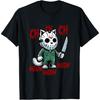 Funny Cat Horror Movies Cute Halloween for Cat Kitty Lovers Men Women T-Shirt