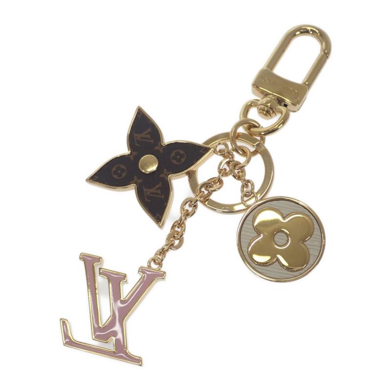 Louis Vuitton M01187 Monogram Schlüsselanhänger Gold/Rosa Metall Damen