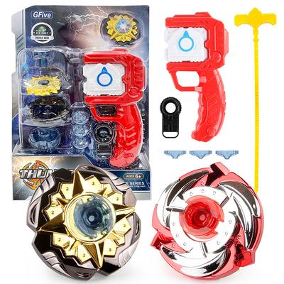Gf Legierung Kampfkreisel Geometrisches Schwungrad Baugruppe Kreisel Spielzeug Griff Lineal Abschussvorrichtung Set