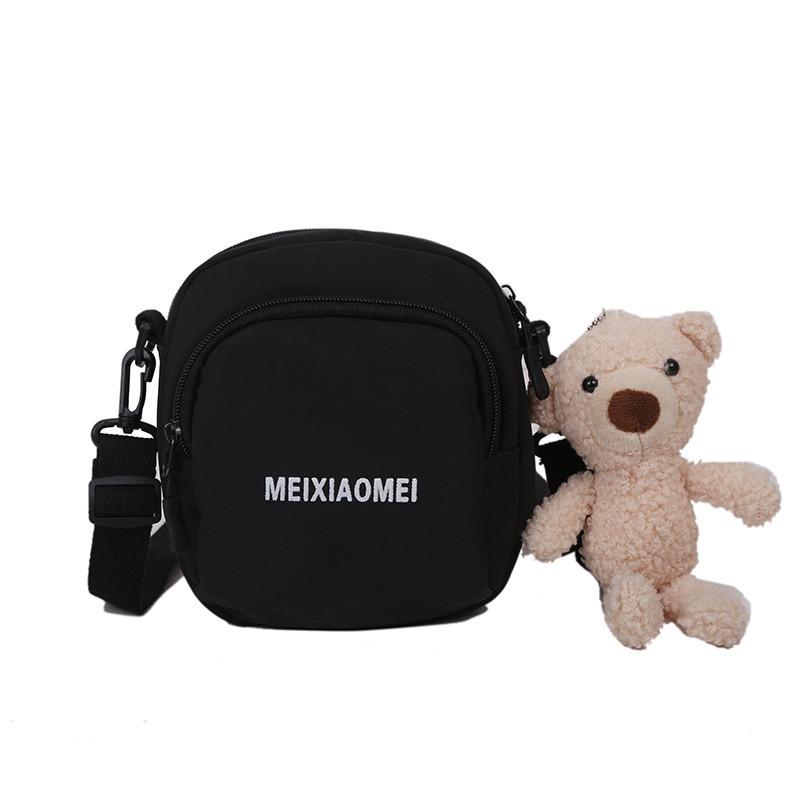 Canvas Small Crossbody Bag With Zipper Closure For Daily Casual Use