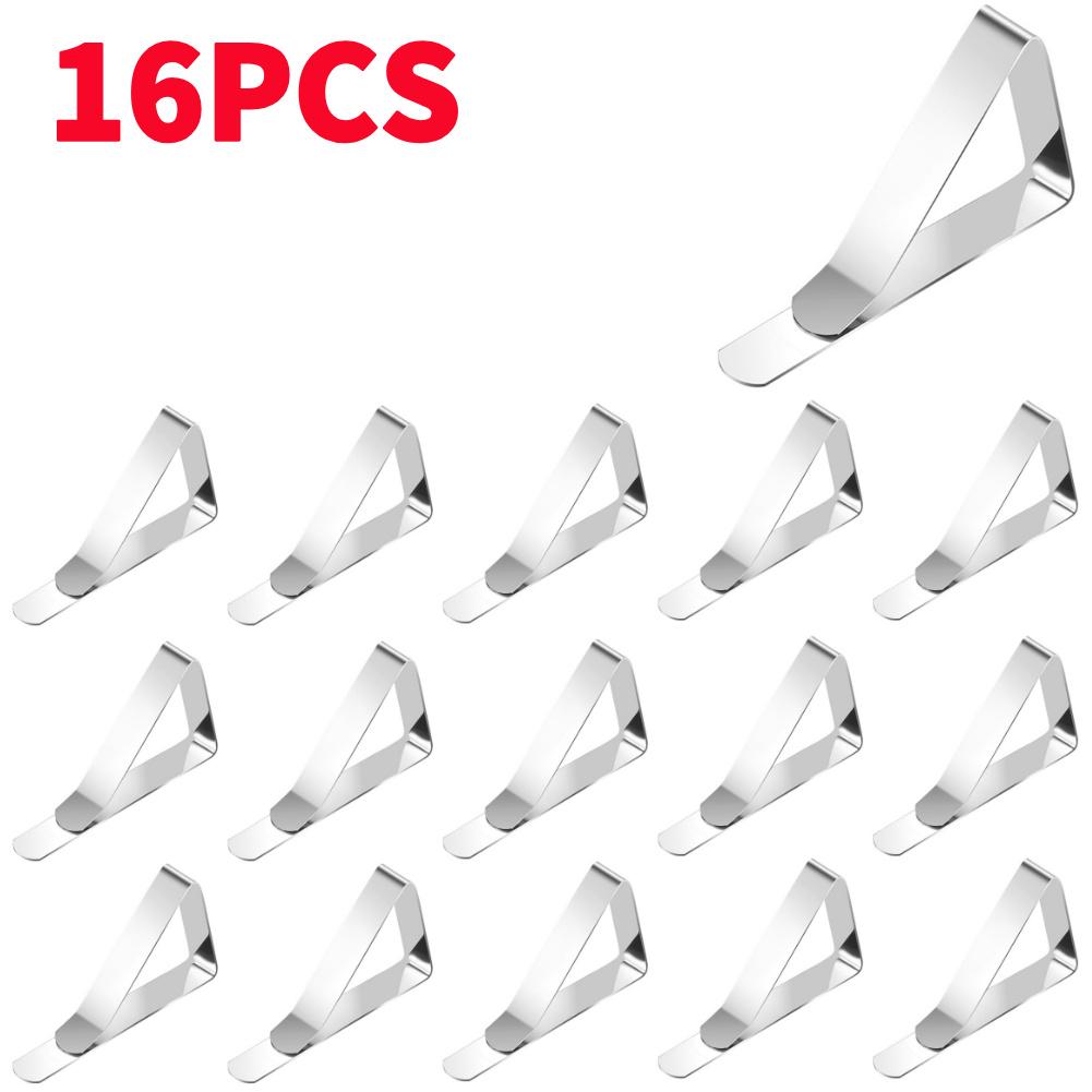 4-20Pcs Tablecloth Clamps Stainless Steel Anti-Slip Securing Holder Wedding Camping Promenade Table Cloth Cover Fix Clips