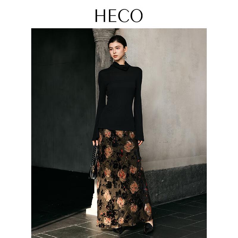 HECO Women's Cloud Soft Wool Blend Turtleneck Knit Top