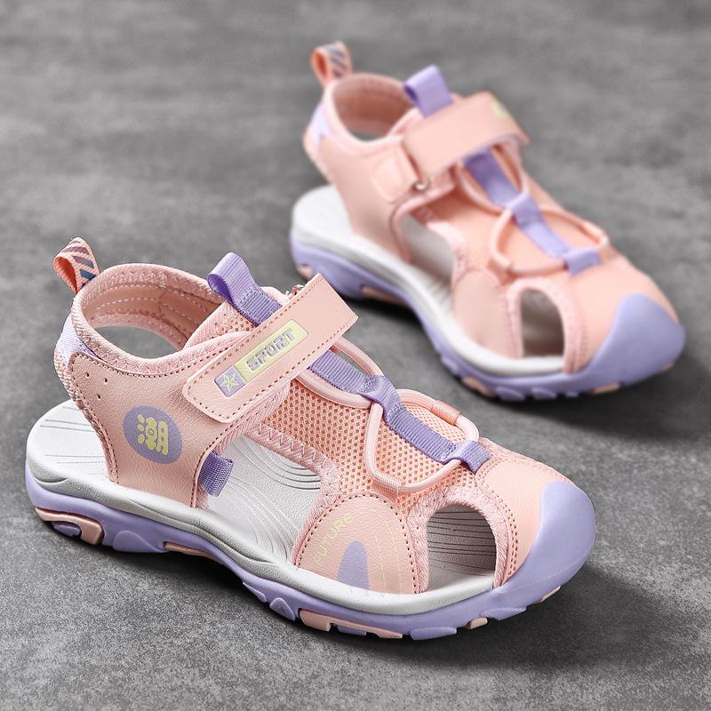 Kids Sandals Breathable Boys Non Slip Beach Sandals Outdoor Summer Children's Girl Closed Toe Sandals