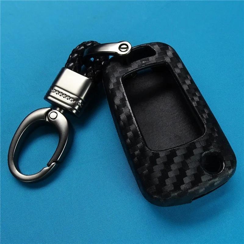 Carbon Fiber Silicone Remote Car Key Cover Case For Opel Vauxhall Mokka Astra J Corsa E Insignia Zafira C For Chevrolet Cruze