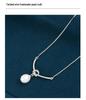 S925 Sterling Silver Rope Knot Freshwater Pearl Necklace – Elegant Clavicle Chain for Women, Perfect Gift for Girlfriend
