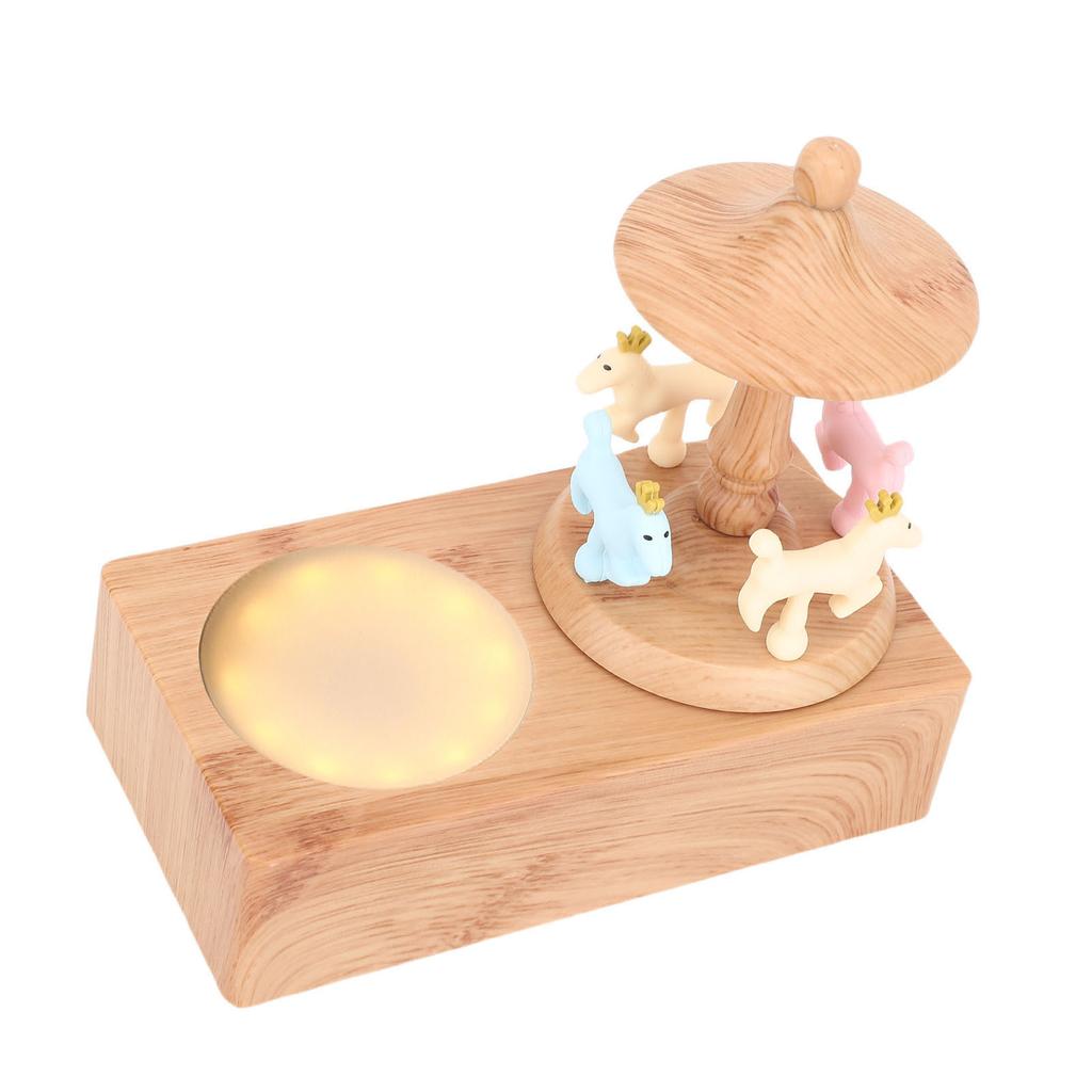 Carousel Speaker Cute Wireless Bluetooth 5.0 Speaker with Light 1200mAh Battery for Home Bedroom Decor