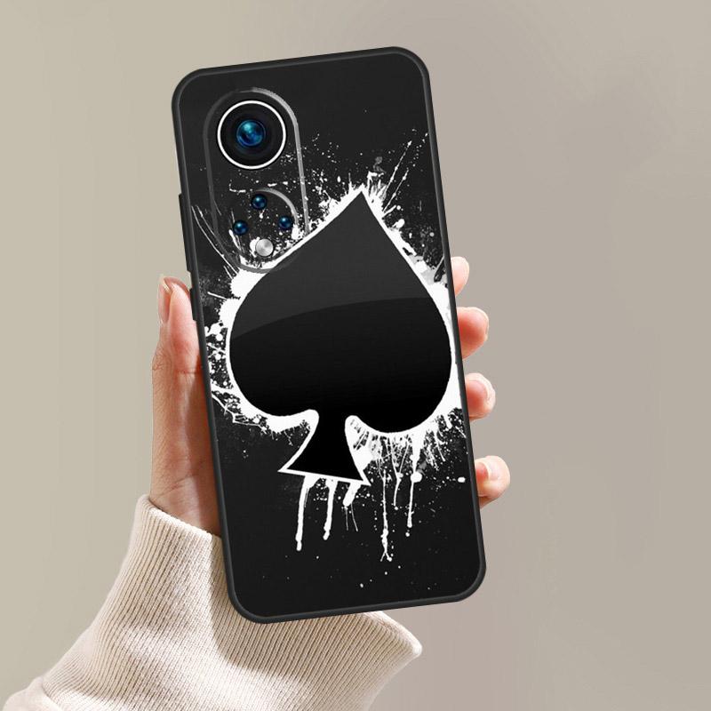 Spades Poker Play Cards Ace Case For Honor Magic 8 6 5 7 Pro X9d X9c X9b X9a X8c X8b Win RT 50 70 90 200 400 Lite Cover