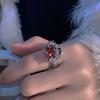 Dangerous Heartbeat Zirconia Thorn Ring for Women – High-End Versatile Index Finger Ring with Unique Niche Design.