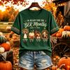 Women's Thanksgiving V-Neck Short Sleeve Printed Pullover Top