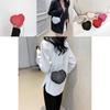 Chic City Style Heart-shaped Spider Web Shoulder Bag With Car Line Decoration Soft Pu Material