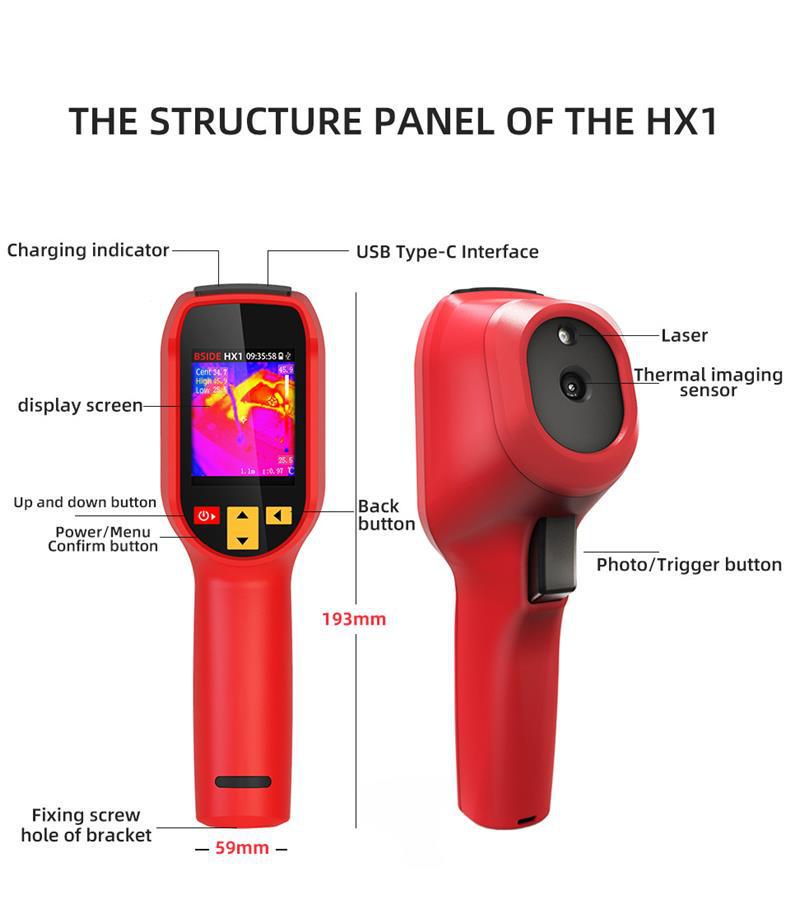 BSIDE HX1 Handheld Infrared Thermal Camera for Outdoor and Floor Heating Inspection