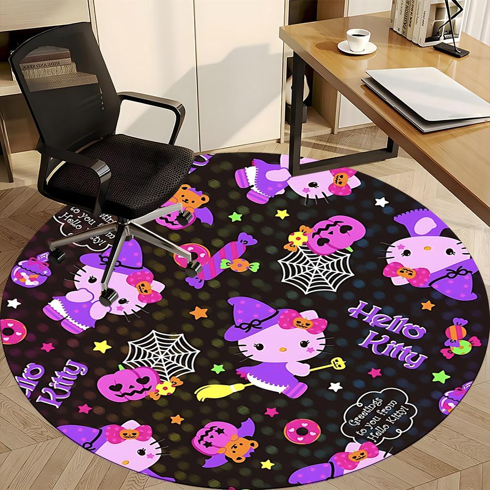 1pc Halloween Hello KittyChair Carpet for Office, Non-slip, Soft and Durable Office Rug, Perfect for Office yy250925215