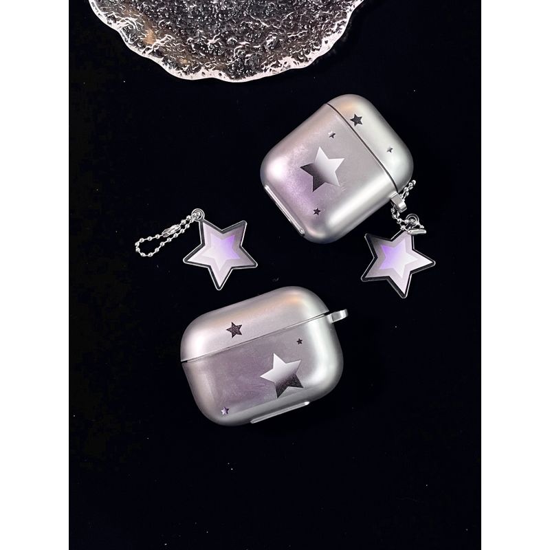 

Original Gray Purple Gradient XINGX Applicable Airpodspro2 Protective Case Niche Style 2/3 Generation Apple Earphone Case Stylish Giving a fixed adhesive strip