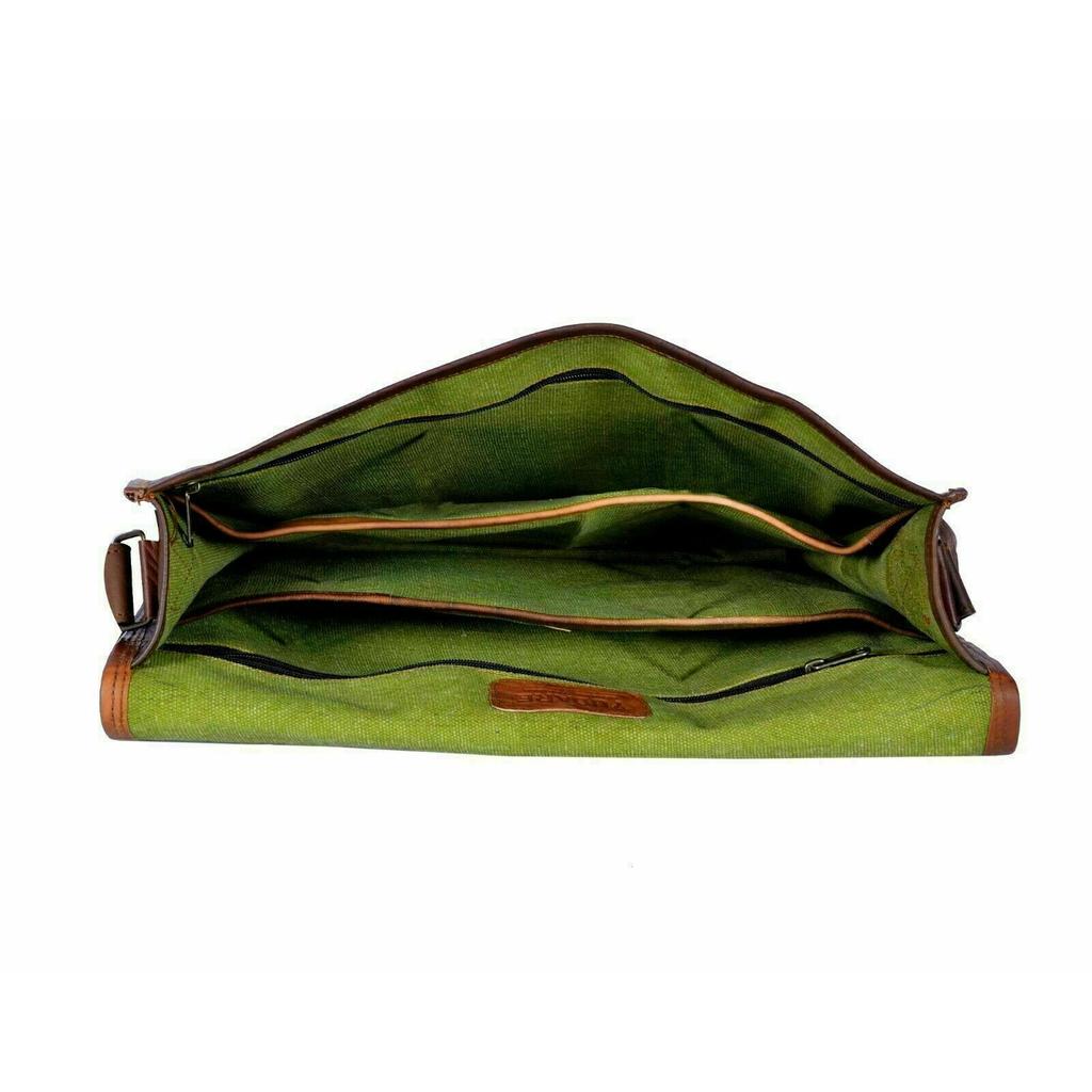 New Men's  Messenger Real Vintage Leather Satchel Briefcase Laptop Sling Bag
